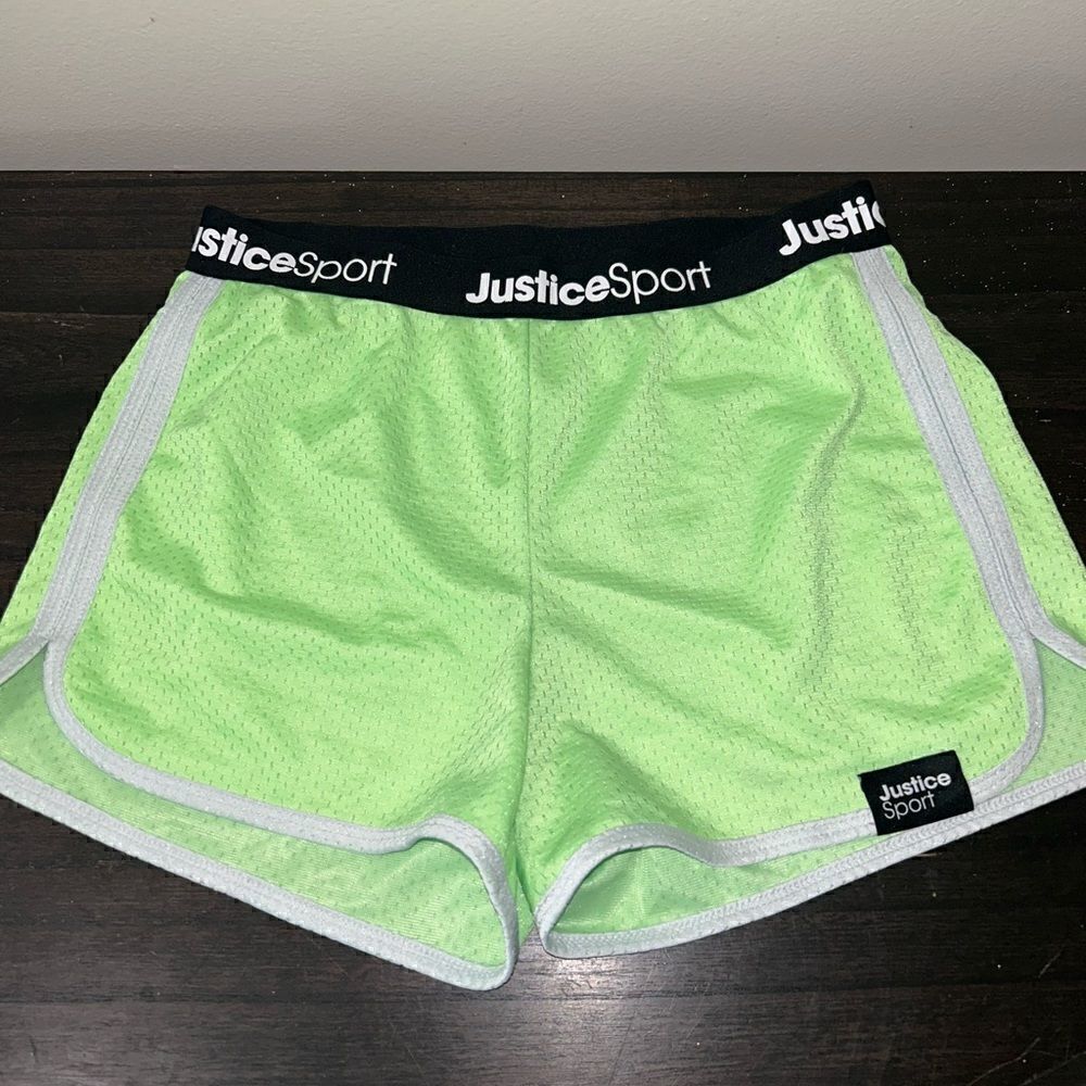 Justice neon athletic shorts size large